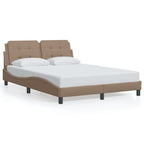 Bettgestell mit LED ohne Matratze "Zadar" Cappuccino-Braun 140x200 cm