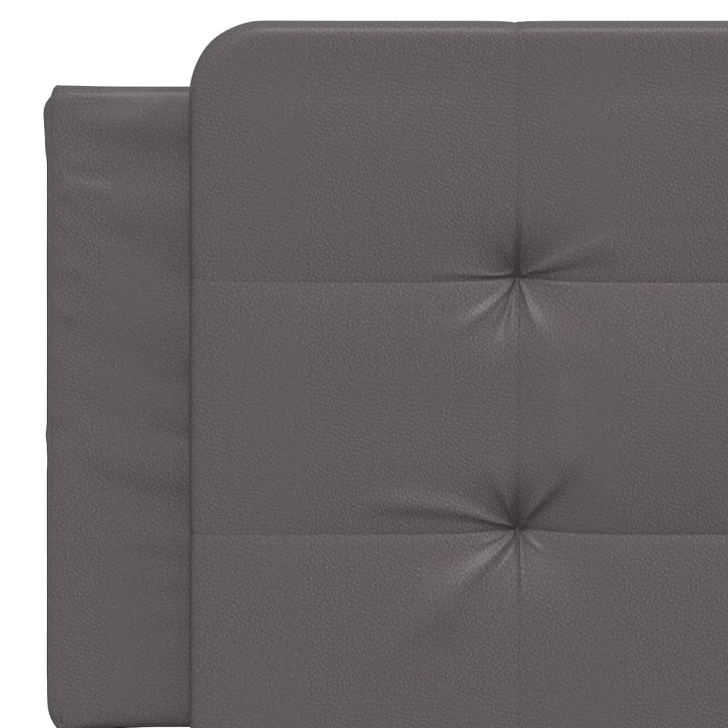 Bettgestell mit LED ohne Matratze "Zadar" Grau 160x200 cm