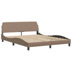 Bettgestell mit LED ohne Matratze "Zadar" Cappuccino-Braun 160x200 cm