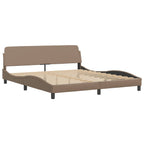 Bettgestell mit LED ohne Matratze "Zadar" Cappuccino-Braun 180x200 cm