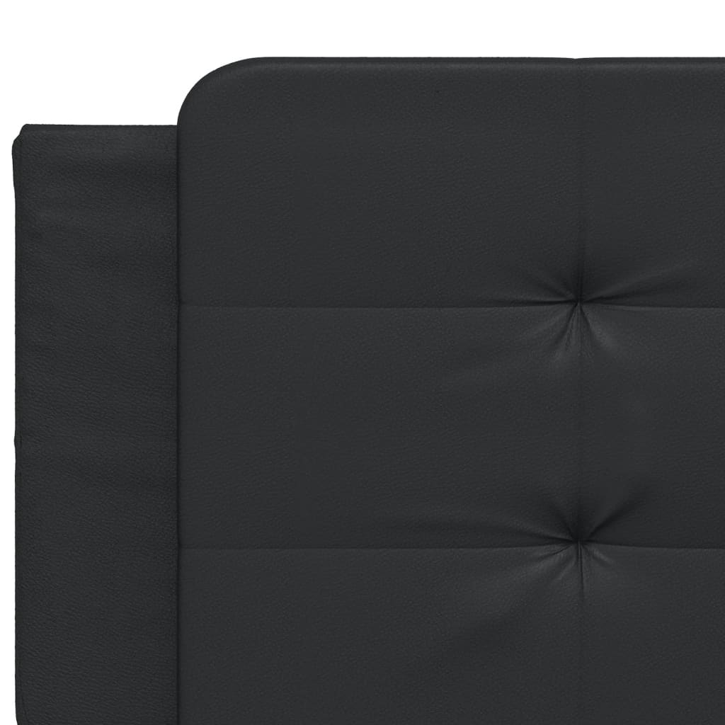Bettgestell mit LED ohne Matratze "Zadar" Schwarz 200x200 cm