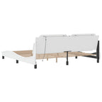 Bettgestell mit LED ohne Matratze "Zadar" Weiß 200x200 cm