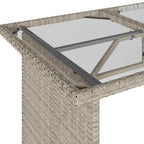 6-tlg. Garten-Sofagarnitur mit Kissen Hellgrau Poly Rattan