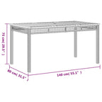 7-tlg. Garten-Essgruppe mit Kissen Schwarz Poly Rattan