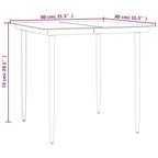 3-tlg. Garten-Essgruppe mit Kissen Grau Poly Rattan