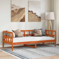 Tagesbett ohne Matratze Wachsbraun 90x200 cm Massivholz Kiefer