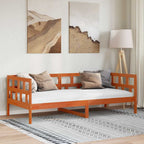 Tagesbett ohne Matratze Wachsbraun 90x200 cm Massivholz Kiefer