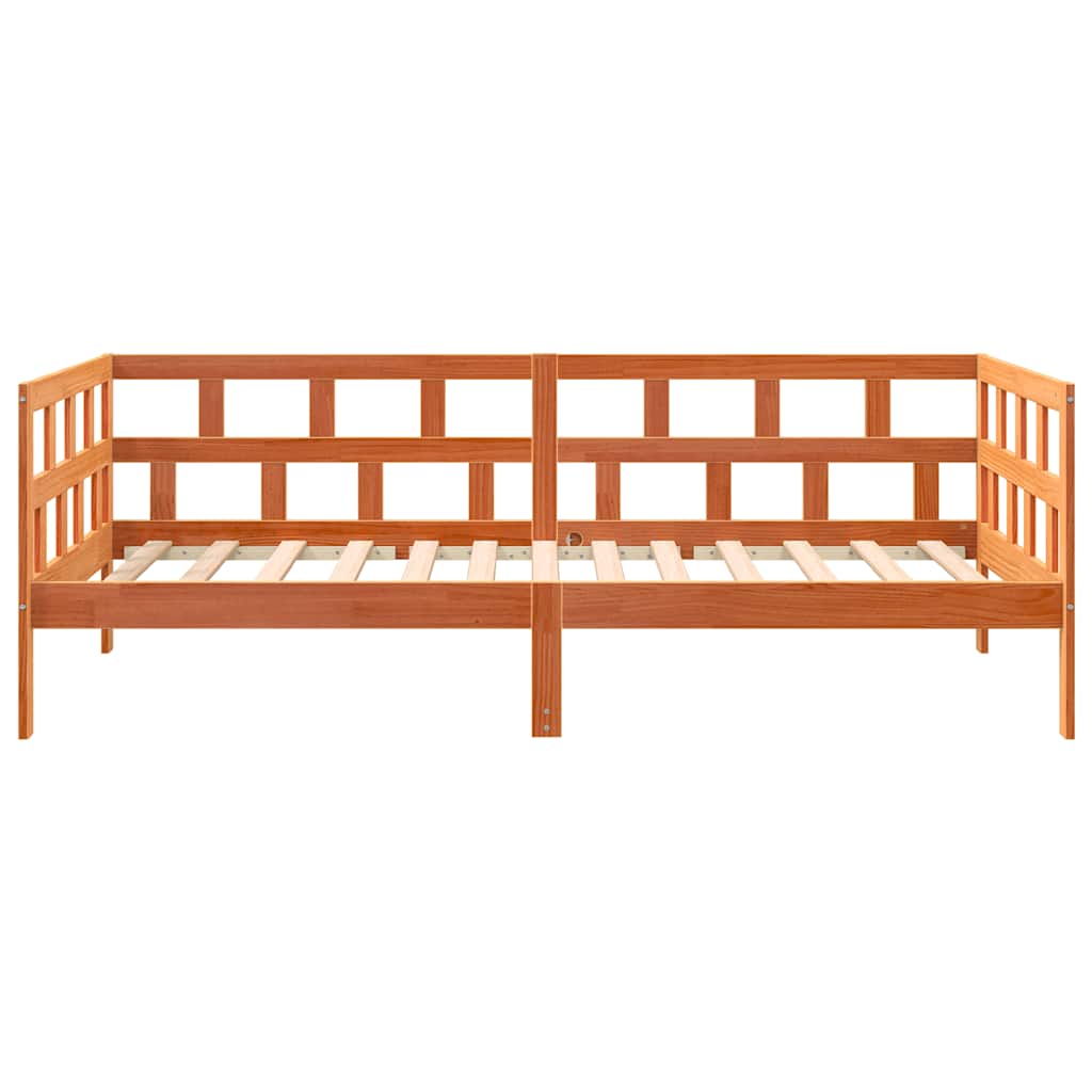 Tagesbett ohne Matratze Wachsbraun 80x200 cm Massivholz Kiefer
