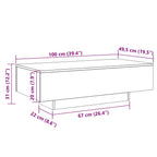 Couchtisch Sonoma-Eiche 100x49,5x31 cm Holzwerkstoff