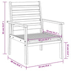 3-tlg. Garten-Lounge-Set Massivholz Akazie