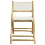 3-tlg. Bistro-Set Klappbar mit Kissen Bambus