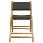 3-tlg. Bistro-Set Klappbar mit Kissen Bambus
