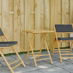 Gartentisch Klappbar 55x55x75 cm Bambus