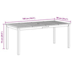 Garten-Esstisch 180x90x75 cm Massivholz Akazie