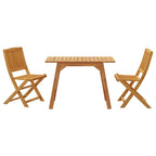3-tlg. Balkon-Set Massivholz Akazie