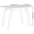 3-tlg. Balkon-Set Massivholz Akazie