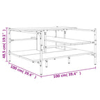 Couchtisch Braun Eichen-Optik 100x100x48,5 cm Holzwerkstoff