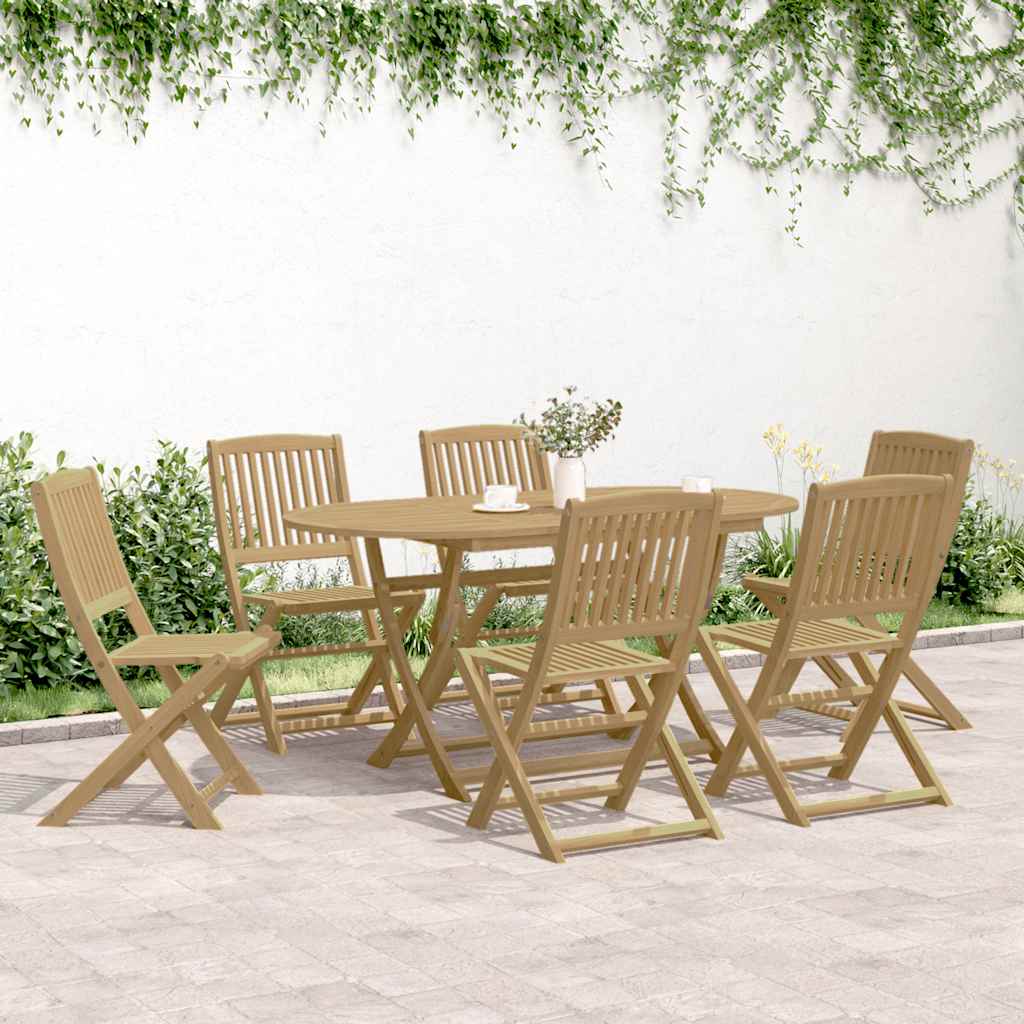 Gartenstühle 6 Stk. Klappbar 44x50x88 cm Massivholz Akazie