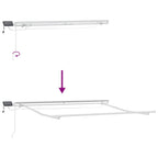 Markise Manuell mit LED Weinrot 300x250 cm