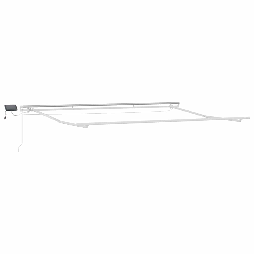 Markise Manuell mit LED Weinrot 400x300 cm
