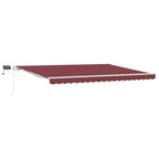 Markise Manuell mit LED Weinrot 450x300 cm