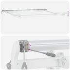 Markise Automatisch mit LED Weinrot 500x300 cm