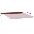 Markise Automatisch mit LED Weinrot 450x350 cm