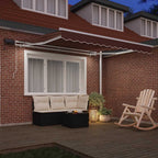 Markise Manuell mit LED Braun 300x250 cm