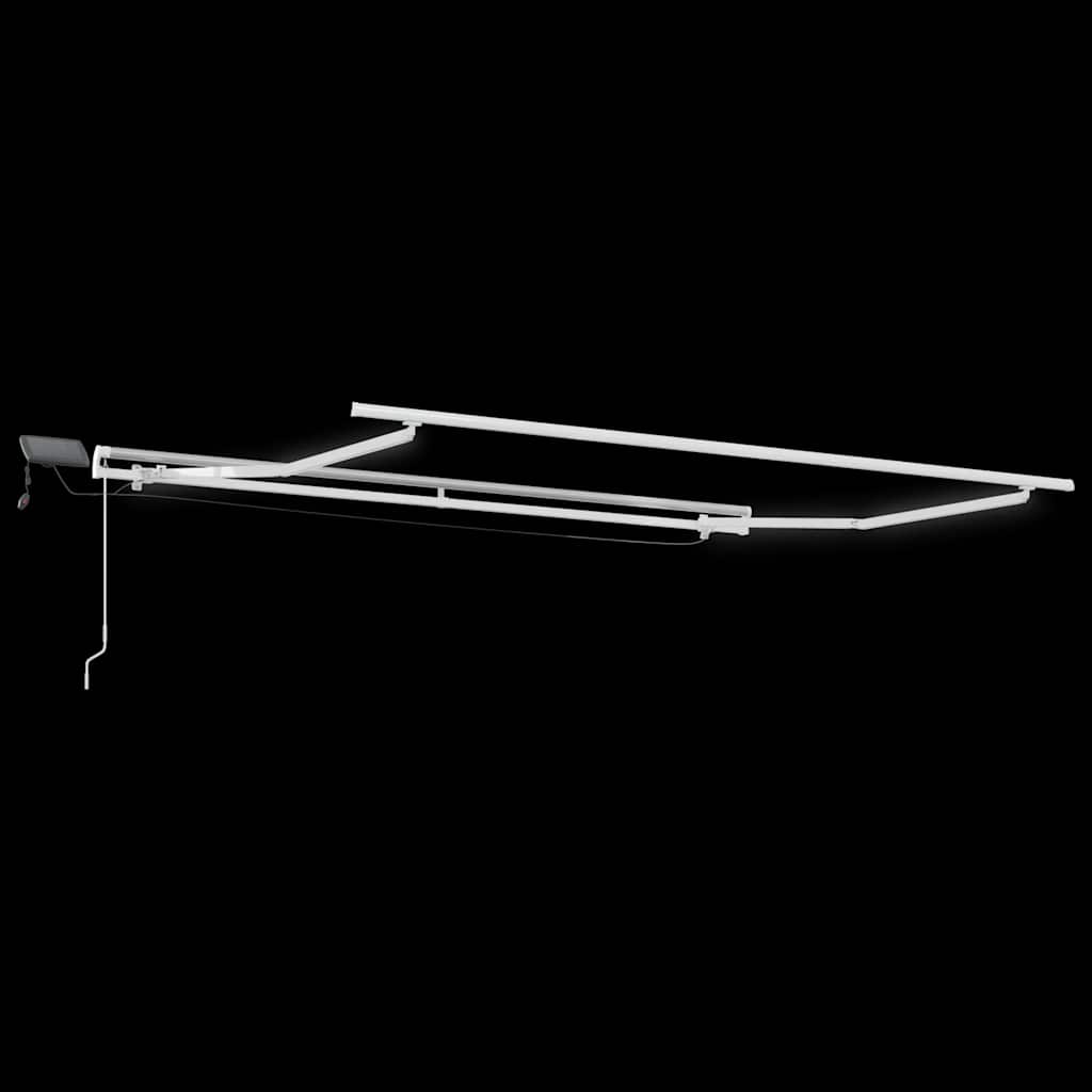 Markise Manuell mit LED Braun 300x250 cm