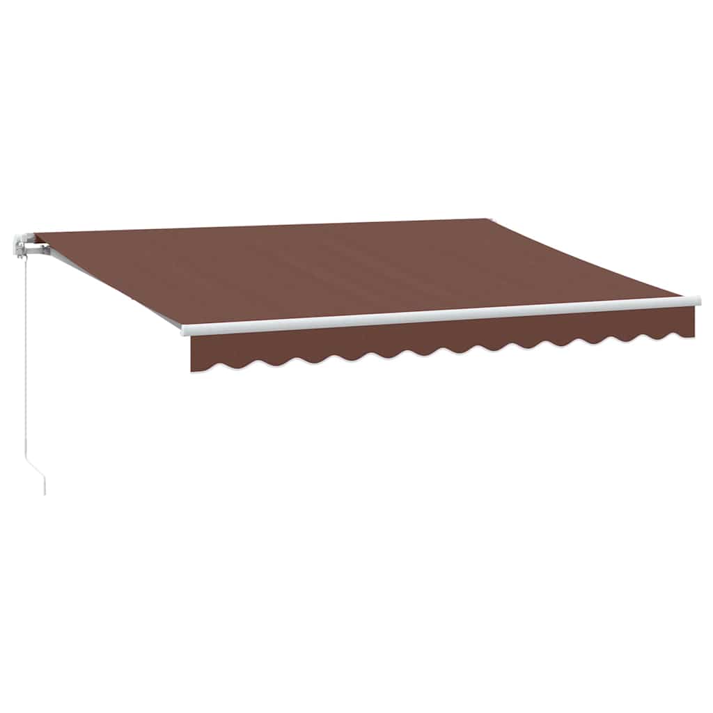 Markise Manuell mit LED Braun 350x250 cm