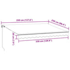 Markise Manuell mit LED Braun 350x250 cm