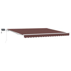 Markise Manuell mit LED Braun 400x300 cm