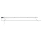 Markise Manuell mit LED Braun 400x300 cm
