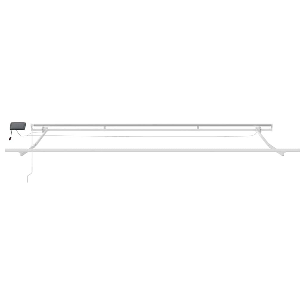 Markise Manuell mit LED Braun 450x300 cm