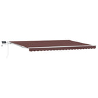 Markise Manuell mit LED Braun 500x300 cm
