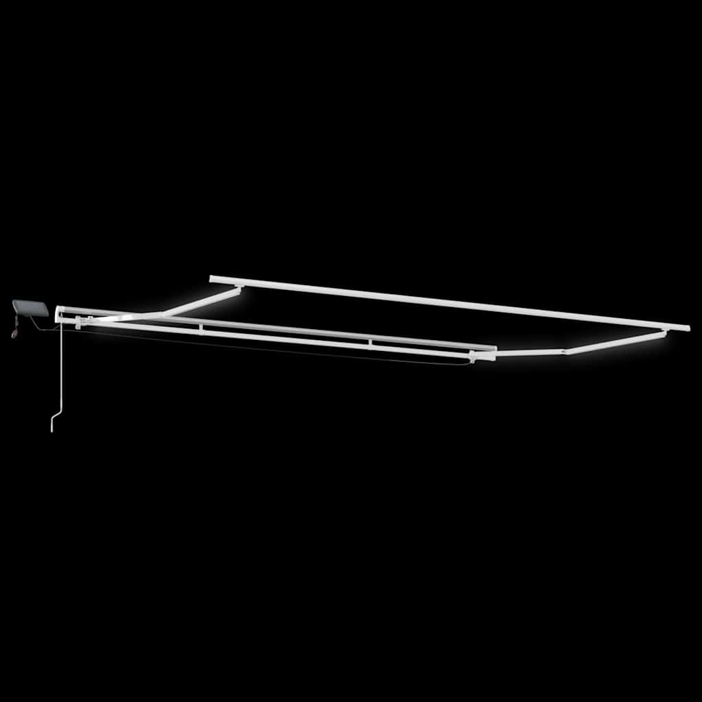Markise Manuell mit LED Braun 500x300 cm