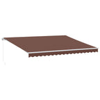 Markise Manuell mit LED Braun 450x350 cm
