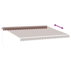 Markise Manuell mit LED Braun 450x350 cm