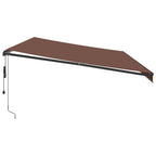 Markise Automatisch mit LEDs Braun 600x350 cm