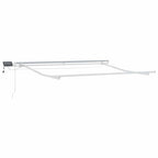 Markise mit LED-Beleuchtung Manuell Anthrazit & Weiß 300x250 cm