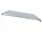 Markise Manuell mit LED Anthrazit & Weiß 600x350 cm