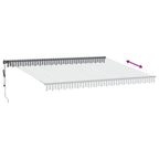 Markise Automatisch mit LEDs Anthrazit & Weiß 450x350 cm