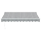 Markise Einziehbar Anthrazit und Weiß 3x2,5 m Stoff & Aluminium