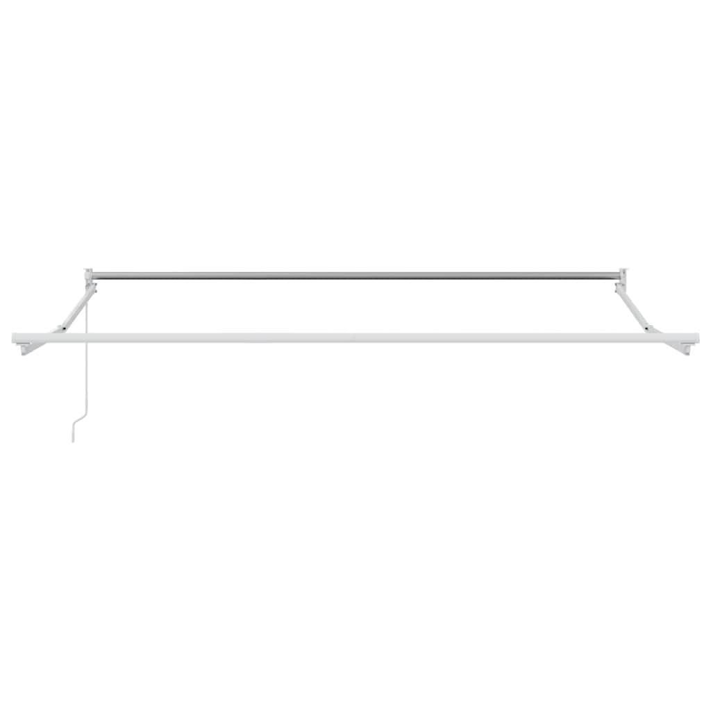 Markise Einziehbar Anthrazit und Weiß 5x3 m Stoff und Aluminium