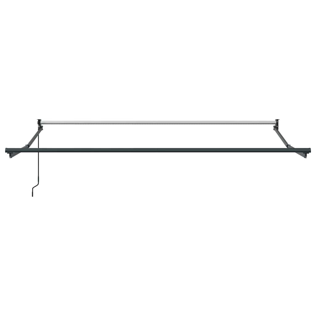 Markise Einziehbar Anthrazit und Weiß 3x2,5 m Stoff & Aluminium
