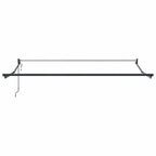 Markise Einziehbar Anthrazit und Weiß 3x2,5 m Stoff & Aluminium
