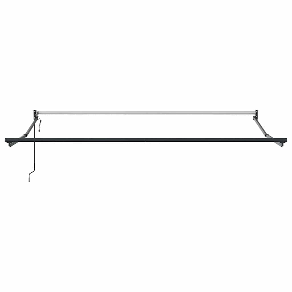Markise Einziehbar Anthrazit und Weiß 3x2,5 m Stoff & Aluminium