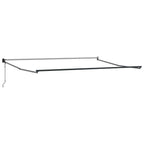 Markise Einziehbar Anthrazit und Weiß 4,5x3 m Stoff & Aluminium