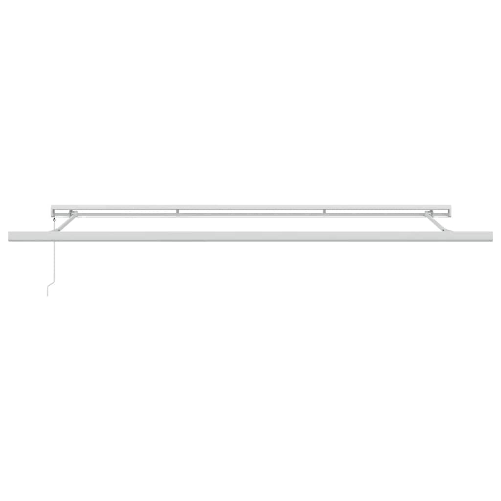Markise Einziehbar Anthrazit und Weiß 4,5x3 m Stoff Aluminium