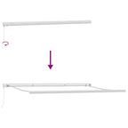 Markise Einziehbar Anthrazit und Weiß 4,5x3 m Stoff Aluminium